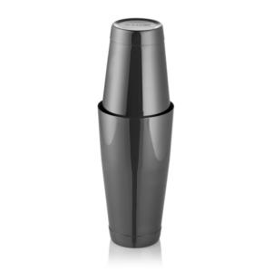 Nocturn Shaker Tin Tin, 0,8 ltr., Ø 9 cm, gun metal, Chromnickelstahl 18/8