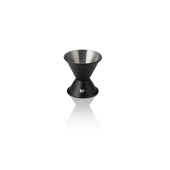 Nocturn Jigger, 2/4 cl, Ø 4,5 cm, Höhe 6 cm, schwarz matt, Chromnickelstahl 18/8 Nocturn Jigger, 2/4 cl, Ø 4,5 cm, Höhe 6 cm, schwarz matt, Chromnickelstahl 18/8