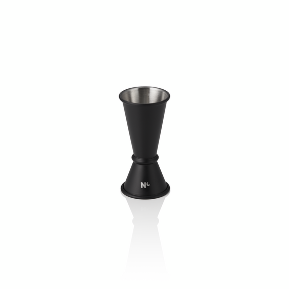 Nocturn Jigger Japanese Style, 2/4 cl, Ø 4,5 cm, Höhe 9 cm, schwarz matt, Chromnickelstahl 18/8 Nocturn Jigger Japanese Style, 2/4 cl, Ø 4,5 cm, Höhe 9 cm, schwarz matt, Chromnickelstahl 18/8