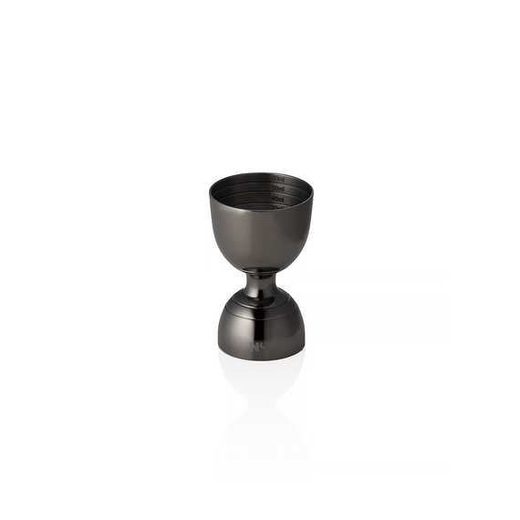 Nocturn Jigger Rim Bell, Ø 5 cm, Höhe 8 cm, gun metal, Chromnickelstahl 18/8 Nocturn Jigger Rim Bell, Ø 5 cm, Höhe 8 cm, gun metal, Chromnickelstahl 18/8
