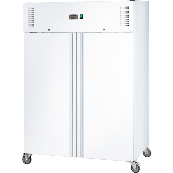Starline Doppeltür-Kühlschrank GN 2/1, weiß, fahrbar, 1340x810x2000 (BxTxH), 0,35 kW Starline Doppeltür-Kühlschrank GN 2/1, weiß, fahrbar, 1340x810x2000 (BxTxH), 0,35 kW