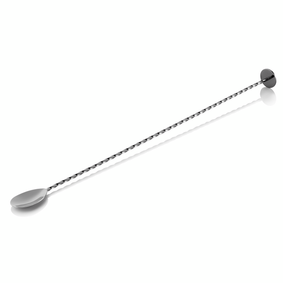 Nocturn Barlöffel Twisted, mit Stößelende, 40 cm, gun metal, Chromnickelstahl 18/8 Nocturn Barlöffel Twisted, mit Stößelende, 40 cm, gun metal, Chromnickelstahl 18/8