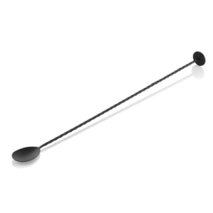 Nocturn Barlöffel Twisted, mit Stößelende, 40 cm, schwarz matt, Chromnickelstahl 18/8