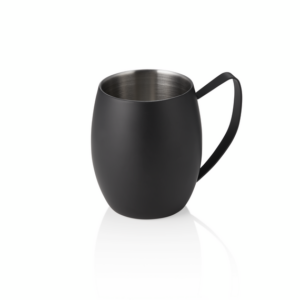 Nocturn Moscow Mule, 0,38 ltr., Ø 10 cm, Höhe 11,5 cm, schwarz matt, doppelwandig, Chromnickelstahl 18/8
