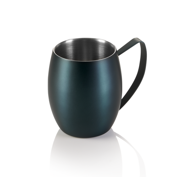 Nocturn Moscow Mule, 0,38 ltr., Ø 10 cm, Höhe 11,5 cm, blau matt, doppelwandig, Chromnickelstahl 18/8 Nocturn Moscow Mule, 0,38 ltr., Ø 10 cm, Höhe 11,5 cm, blau matt, doppelwandig, Chromnickelstahl 18/8