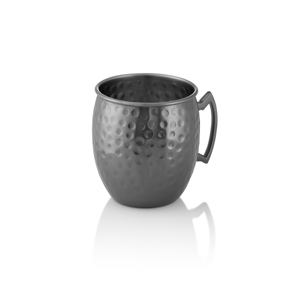 Nocturn Moscow Mule, 0,5 ltr., Ø 9 cm, Höhe 10 cm, gun metal, gehämmert, Chromnickelstahl 18/8 Nocturn Moscow Mule, 0,5 ltr., Ø 9 cm, Höhe 10 cm, gun metal, gehämmert, Chromnickelstahl 18/8
