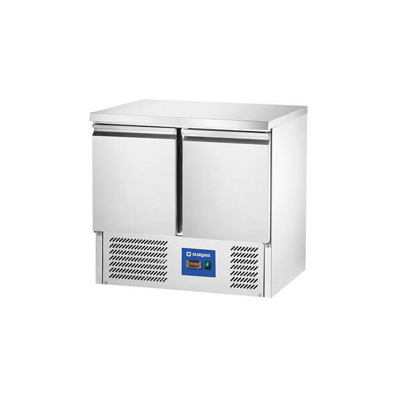 Starline Edelstahl Kühltisch, 2-türig, GN 1/1, 900x700x875 mm (BxTxH), ohne Aufkantung Starline Edelstahl Kühltisch, 2-türig, GN 1/1, 900x700x875 mm (BxTxH), ohne Aufkantung