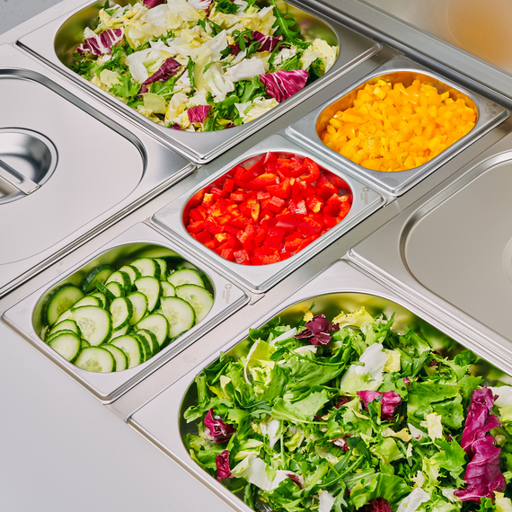 Starline Saladette, 2-türig GN 1/1, Aufnahme 10x GN 1/4, ohne Aufkantung 3 Starline Saladette, 2-türig GN 1/1, Aufnahme 10x GN 1/4, ohne Aufkantung