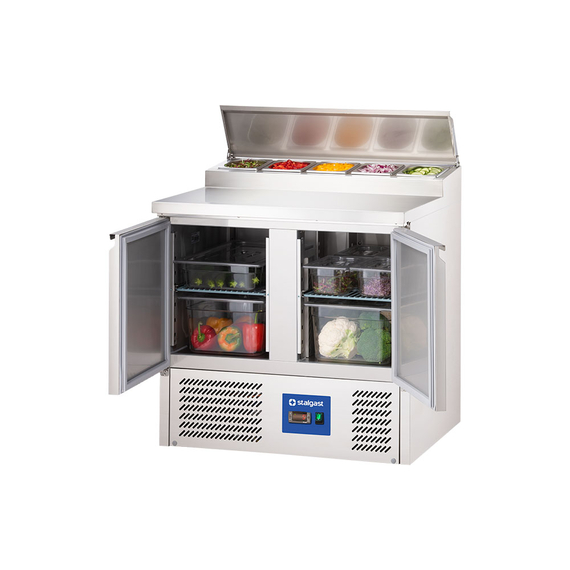 Starline Saladette, 2-türig, GN 1/1, Aufnahme 5x GN 1/6, 900x700x1000 mm (BxTxH) Starline Saladette, 2-türig, GN 1/1, Aufnahme 5x GN 1/6, 900x700x1000 mm (BxTxH)