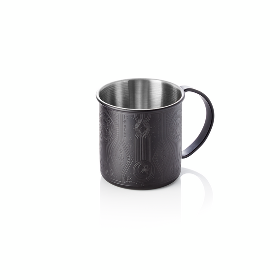Nocturn Moscow Mule Tattoo, 0,45 ltr., Ø 9 cm, Höhe 9 cm, schwarz matt, Chromnickelstahl 18/8 Nocturn Moscow Mule Tattoo, 0,45 ltr., Ø 9 cm, Höhe 9 cm, schwarz matt, Chromnickelstahl 18/8