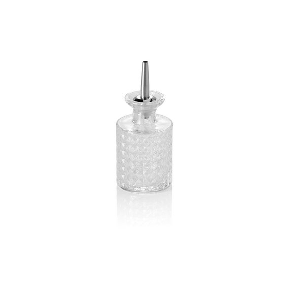 Nocturn Bitterflasche, 0,15 ltr., Ø 6,5 cm, Höhe 10,5 cm, Glas, Edelstahl Nocturn Bitterflasche, 0,15 ltr., Ø 6,5 cm, Höhe 10,5 cm, Glas, Edelstahl
