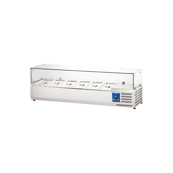 Starline Pizzakühlaufsatz, 6x GN 1/3, Edelstahl, 1500x395x440 mm (BxTxH) Starline Pizzakühlaufsatz, 6x GN 1/3, Edelstahl, 1500x395x440 mm (BxTxH)