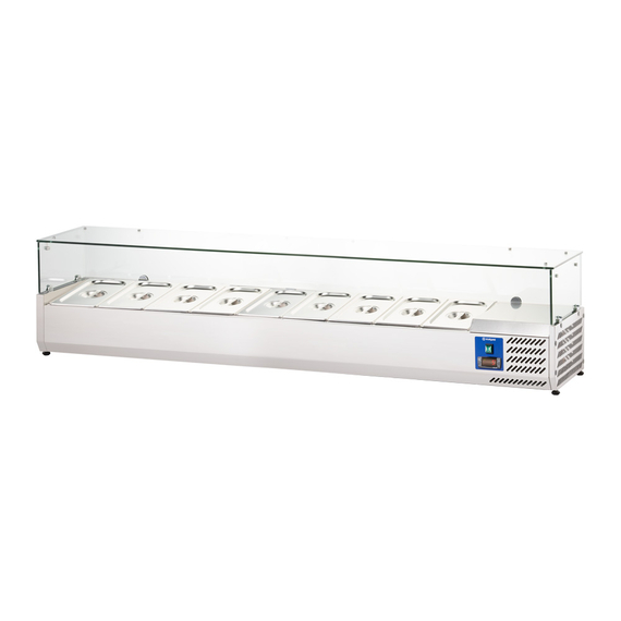 Starline Pizzakühlaufsatz, 9x GN 1/3, Edelstahl 2000x395x440 mm (BxTxH) Starline Pizzakühlaufsatz, 9x GN 1/3, Edelstahl 2000x395x440 mm (BxTxH)