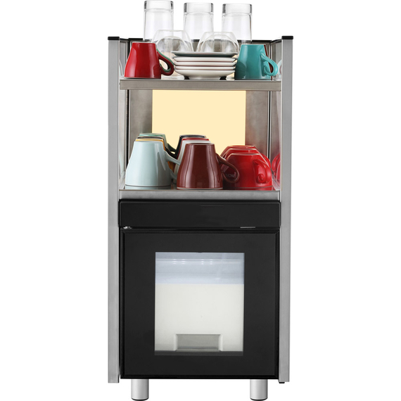Milchkühlschrank mit Tassenwärmer, 2 beheizbare Ebenen, 310x430x640 mm (BxTxH), 0,17 kW 1 Milchkühlschrank mit Tassenwärmer, 2 beheizbare Ebenen, 310x430x640 mm (BxTxH), 0,17 kW