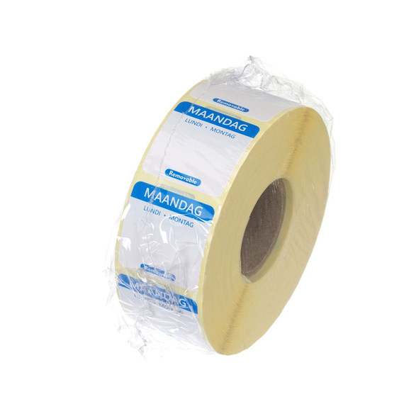 Hendi Täglich anwendbare Lebensmittelsicherheitsetiketten, mehrfach verwendbar, leicht entfernbar , Montag, Blau, 1000 Stk., 25x25mm 1 Hendi Täglich anwendbare Lebensmittelsicherheitsetiketten, mehrfach verwendbar, leicht entfernbar , Montag, Blau, 1000 Stk., 25x25mm