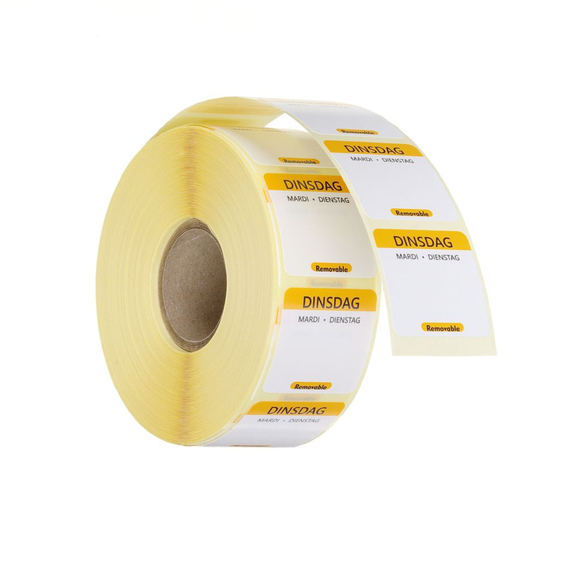 Hendi Täglich anwendbare Lebensmittelsicherheitsetiketten, mehrfach verwendbar, leicht entfernbar , Dienstag, Gelb, 1000 Stk., 25x25mm Hendi Täglich anwendbare Lebensmittelsicherheitsetiketten, mehrfach verwendbar, leicht entfernbar , Dienstag, Gelb, 1000 Stk., 25x25mm