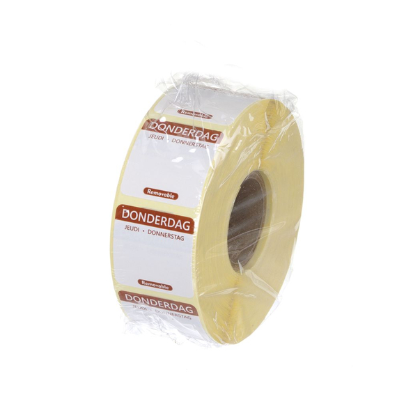 Hendi Täglich anwendbare Lebensmittelsicherheitsetiketten, mehrfach verwendbar, leicht entfernbar , Donnerstag, Braun, 1000 Stk., 25x25mm 1 Hendi Täglich anwendbare Lebensmittelsicherheitsetiketten, mehrfach verwendbar, leicht entfernbar , Donnerstag, Braun, 1000 Stk., 25x25mm