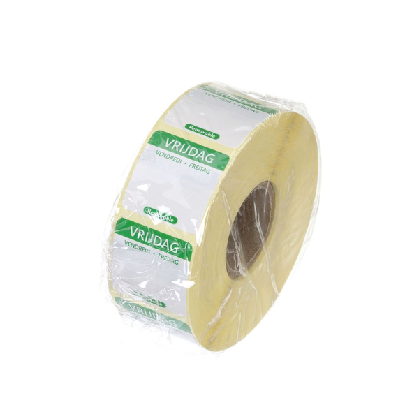Hendi Täglich anwendbare Lebensmittelsicherheitsetiketten, mehrfach verwendbar, leicht entfernbar , Freitag, Grün, 1000 Stk., 25x25mm 1 Hendi Täglich anwendbare Lebensmittelsicherheitsetiketten, mehrfach verwendbar, leicht entfernbar , Freitag, Grün, 1000 Stk., 25x25mm