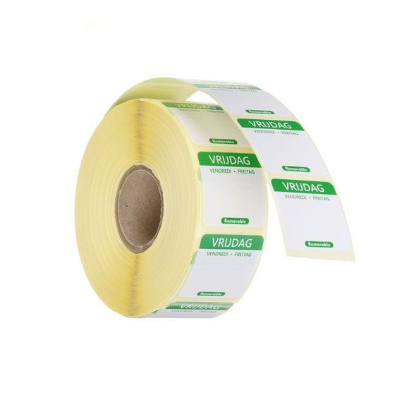Hendi Täglich anwendbare Lebensmittelsicherheitsetiketten, mehrfach verwendbar, leicht entfernbar , Freitag, Grün, 1000 Stk., 25x25mm Hendi Täglich anwendbare Lebensmittelsicherheitsetiketten, mehrfach verwendbar, leicht entfernbar , Freitag, Grün, 1000 Stk., 25x25mm