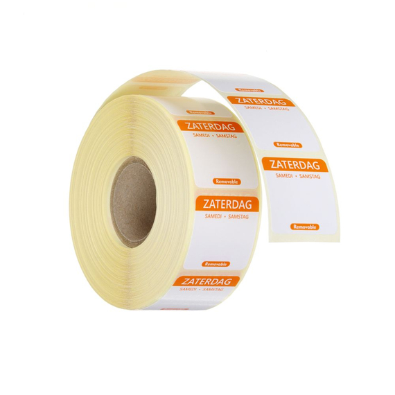 Hendi Täglich anwendbare Lebensmittelsicherheitsetiketten, mehrfach verwendbar, leicht entfernbar , Samstag, Orange, 1000 Stk., 25x25mm Hendi Täglich anwendbare Lebensmittelsicherheitsetiketten, mehrfach verwendbar, leicht entfernbar , Samstag, Orange, 1000 Stk., 25x25mm