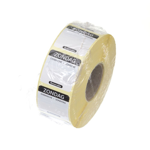 Hendi Täglich anwendbare Lebensmittelsicherheitsetiketten, mehrfach verwendbar, leicht entfernbar , Sonntag, Schwarz, 1000 Stk., 25x25mm 1 Hendi Täglich anwendbare Lebensmittelsicherheitsetiketten, mehrfach verwendbar, leicht entfernbar , Sonntag, Schwarz, 1000 Stk., 25x25mm