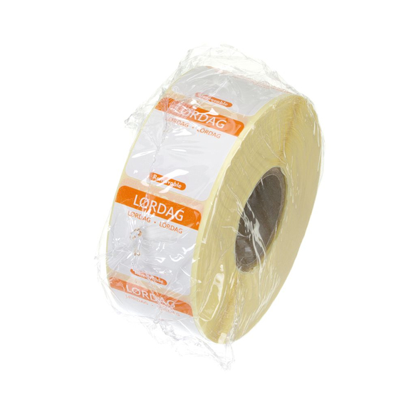 Hendi Täglich anwendbare Lebensmittelsicherheitsetiketten, für den Mehrfachgebrauch, leicht zu entfernen , Samstag, Orange, 1000 Stk., 25x25mm 1 Hendi Täglich anwendbare Lebensmittelsicherheitsetiketten, für den Mehrfachgebrauch, leicht zu entfernen , Samstag, Orange, 1000 Stk., 25x25mm