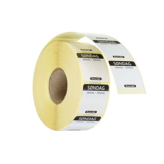 Hendi Täglich anwendbare Lebensmittelsicherheitsetiketten, für den Mehrfachgebrauch, leicht zu entfernen , Sonntag, Schwarz, 1000 Stk., 25x25mm Hendi Täglich anwendbare Lebensmittelsicherheitsetiketten, für den Mehrfachgebrauch, leicht zu entfernen , Sonntag, Schwarz, 1000 Stk., 25x25mm