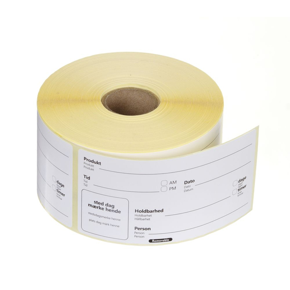 Hendi Lebensmittelrotationsetiketten, mehrfach verwendbar, leicht entfernbar, Weiß, 500 Stk., 100x50mm Hendi Lebensmittelrotationsetiketten, mehrfach verwendbar, leicht entfernbar, Weiß, 500 Stk., 100x50mm
