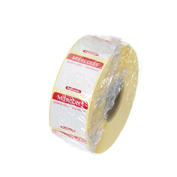 Hendi Täglich anwendbare Lebensmittelsicherheitsetiketten, mehrfach verwendbar, leicht entfernbar , Mittwoch, Rot, 1000 Stk., 25x25x(H)mm 1 Hendi Täglich anwendbare Lebensmittelsicherheitsetiketten, mehrfach verwendbar, leicht entfernbar , Mittwoch, Rot, 1000 Stk., 25x25x(H)mm