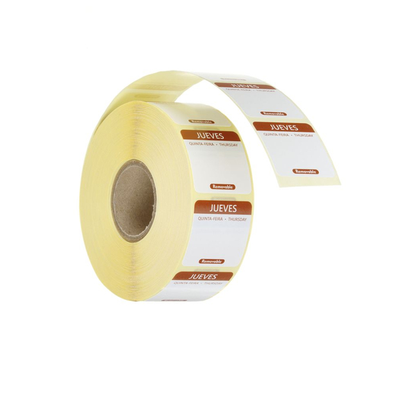 Hendi Täglich anwendbare Lebensmittelsicherheitsetiketten, mehrfach verwendbar, leicht entfernbar , Donnerstag, Braun, 1000 Stk., 25x25x(H)mm Hendi Täglich anwendbare Lebensmittelsicherheitsetiketten, mehrfach verwendbar, leicht entfernbar , Donnerstag, Braun, 1000 Stk., 25x25x(H)mm