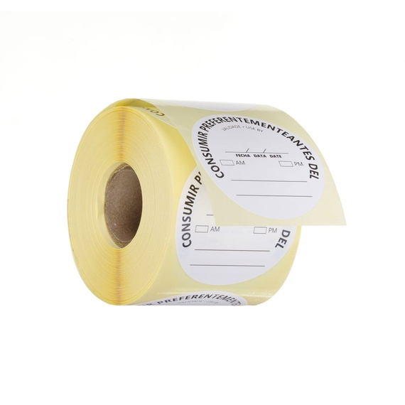 Hendi Lebensmittelsicherheitskennzeichnungen, mehrfach verwendbar, leicht entfernbar, „VERWENDEN VOR“, Weiß, 500 Stk., ⌀50mm Hendi Lebensmittelsicherheitskennzeichnungen, mehrfach verwendbar, leicht entfernbar, „VERWENDEN VOR“, Weiß, 500 Stk., ⌀50mm