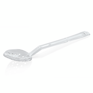 Essentials Servier-/Salatlöffel Set, 33 cm, perforiert, klar, Set á 4 Stück, Polycarbonat