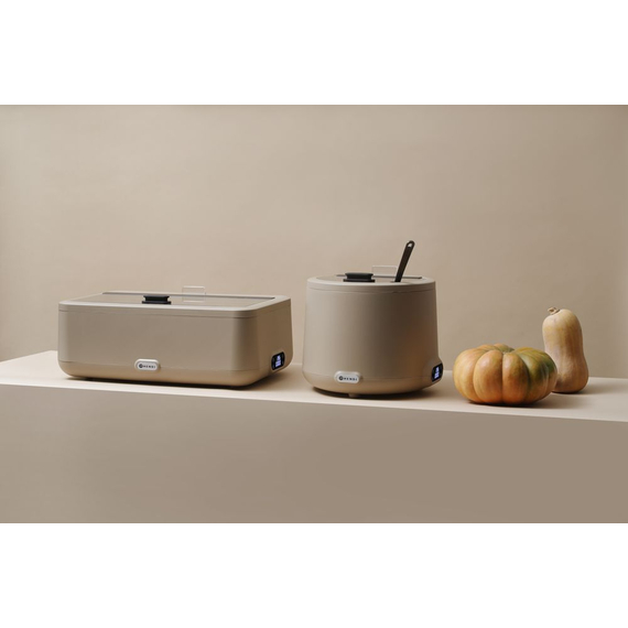 Hendi Chafing Dish UNIQ, designed by Robert Bronwasser, Beige, 220-240V/700W, 607x402x(H)245mm 2 Hendi Chafing Dish UNIQ, designed by Robert Bronwasser, Beige, 220-240V/700W, 607x402x(H)245mm