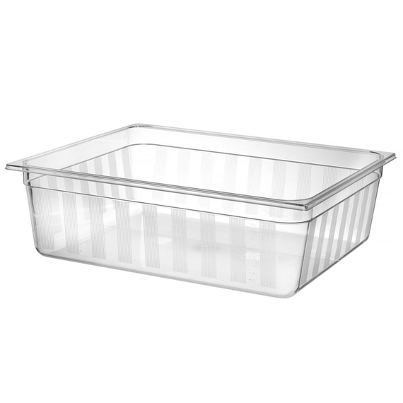 Hendi Gastronorm-Behälter 2/1, GN 2/1, 58L, Transparent, 650x530x(H)200mm 1 Hendi Gastronorm-Behälter 2/1, GN 2/1, 58L, Transparent, 650x530x(H)200mm