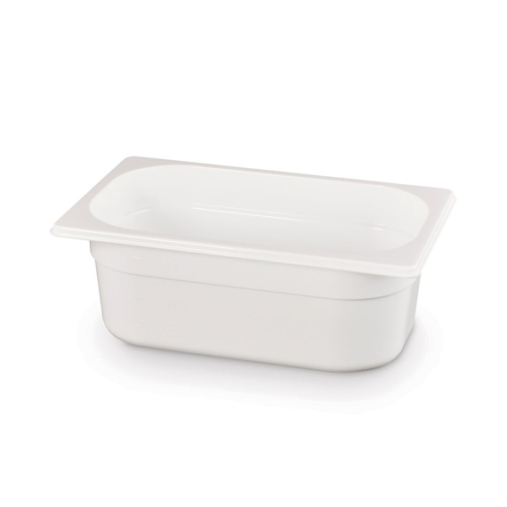 Hendi Gastronorm-Behälter 1/4, GN 1/4, 2,8L, Weiß, 265x162x(H)100mm Hendi Gastronorm-Behälter 1/4, GN 1/4, 2,8L, Weiß, 265x162x(H)100mm