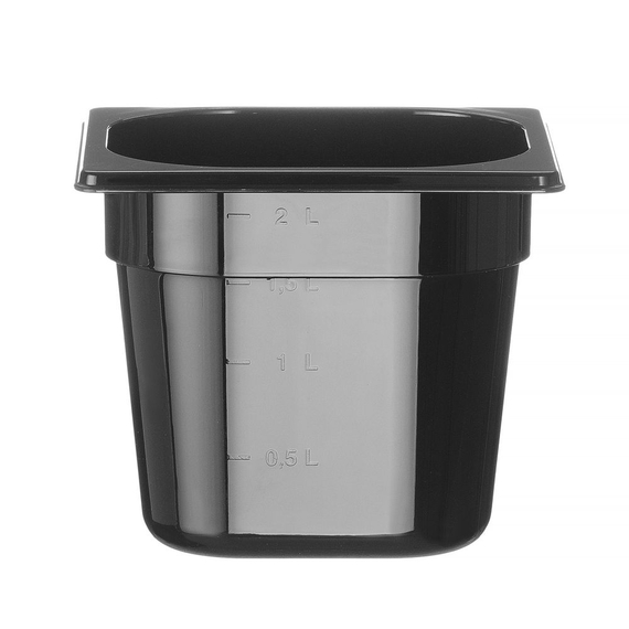 Hendi Gastronorm-Behälter 1/6, Profi Line, GN 1/6, 2,4L, Schwarz, 176x162x(H)150mm Hendi Gastronorm-Behälter 1/6, Profi Line, GN 1/6, 2,4L, Schwarz, 176x162x(H)150mm