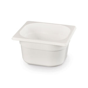Hendi Gastronorm-Behälter 1/6, GN 1/6, 2,4L, Weiß, 176x162x(H)150mm