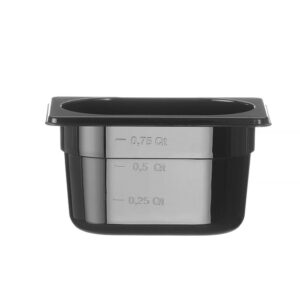 Hendi Gastronorm-Behälter 1/9, GN 1/9, 1L, Schwarz, 176x108x(H)100mm