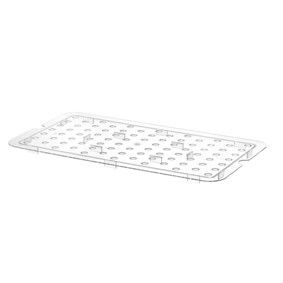 Hendi Perforiertes Abtropfgitter für Gastronorm-Behälter aus Polycarbonat, Profi Line, GN 1/1, Transparent, 467x263mm Hendi Perforiertes Abtropfgitter für Gastronorm-Behälter aus Polycarbonat, Profi Line, GN 1/1, Transparent, 467x263mm