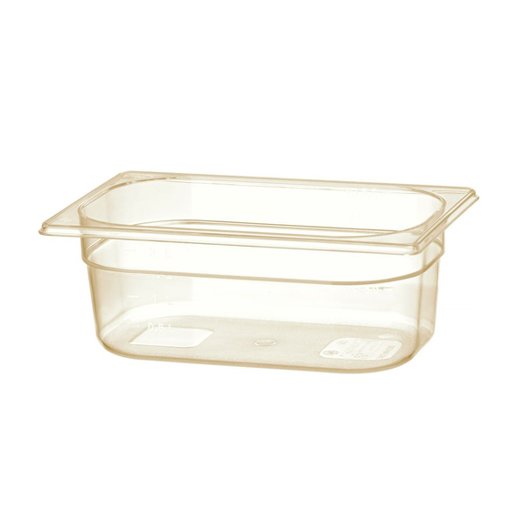Hendi Gastronorm-Behälter 1/4, hochtemperatubeständig, GN 1/4, 2,6L, Transparent, 265x162x(H)100mm Hendi Gastronorm-Behälter 1/4, hochtemperatubeständig, GN 1/4, 2,6L, Transparent, 265x162x(H)100mm
