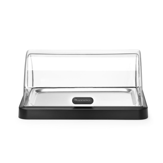 Hendi Rolltop Kühldisplay Duo UNIQ, designed by Robert Bronwasser, Einzel, Schwarz, 460x355x(H)220mm, Rechteckig Hendi Rolltop Kühldisplay Duo UNIQ, designed by Robert Bronwasser, Einzel, Schwarz, 460x355x(H)220mm, Rechteckig