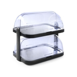 Hendi Roll-Top-Kühldisplay, doppelt, Dunkelgrau, 440x320x(H)440mm