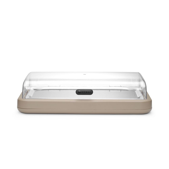 Hendi Kühldisplay UNIQ, designed by Robert Bronwasser, GN 1/1, Beige, 593x389x(H)147mm, Rechteckig 1 Hendi Kühldisplay UNIQ, designed by Robert Bronwasser, GN 1/1, Beige, 593x389x(H)147mm, Rechteckig