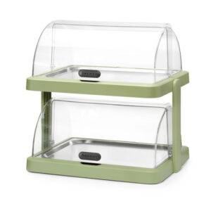 Hendi Rolltop Kühldisplay Duo UNIQ, designed by Robert Bronwasser, Doppelt, Grün, 480x355x(H)480mm, Rechteckig