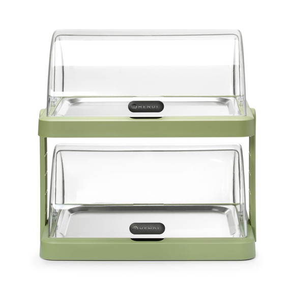 Hendi Rolltop Kühldisplay Duo UNIQ, designed by Robert Bronwasser, Doppelt, Grün, 480x355x(H)480mm, Rechteckig 1 Hendi Rolltop Kühldisplay Duo UNIQ, designed by Robert Bronwasser, Doppelt, Grün, 480x355x(H)480mm, Rechteckig