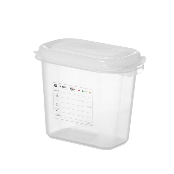 Hendi GN 1/9 Behälter, Polypropylen, GN 1/9, 1,5L, Transparent, 176x108x(H)150mm, Rechteckig 1 Hendi GN 1/9 Behälter, Polypropylen, GN 1/9, 1,5L, Transparent, 176x108x(H)150mm, Rechteckig