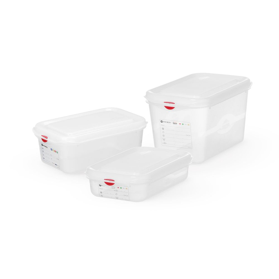 Hendi Behälter GN 1/4 Polypropylen, GN 1/4, 1,8L, Transparent, 265x162x(H)65mm 2 Hendi Behälter GN 1/4 Polypropylen, GN 1/4, 1,8L, Transparent, 265x162x(H)65mm