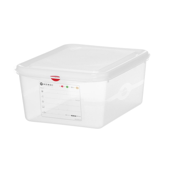Hendi GN 1/2 Behälter, Polypropylen, GN 1/2, 10L, Transparent, 325x265x(H)150mm, Rechteckig Hendi GN 1/2 Behälter, Polypropylen, GN 1/2, 10L, Transparent, 325x265x(H)150mm, Rechteckig