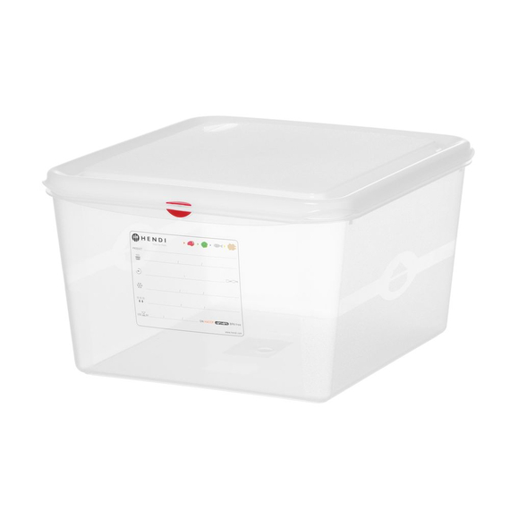 Hendi GN 2/3 Behälter, Polypropylen, GN 2/3, 19L, Transparent, 354x325x(H)200mm, Rechteckig Hendi GN 2/3 Behälter, Polypropylen, GN 2/3, 19L, Transparent, 354x325x(H)200mm, Rechteckig