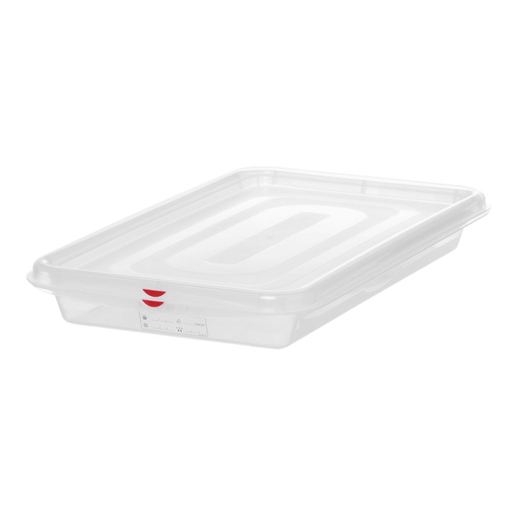 Hendi GN 1/1 Behälter, Polypropylen, GN 1/1, 8L, Transparent, 530x325x(H)65mm Hendi GN 1/1 Behälter, Polypropylen, GN 1/1, 8L, Transparent, 530x325x(H)65mm